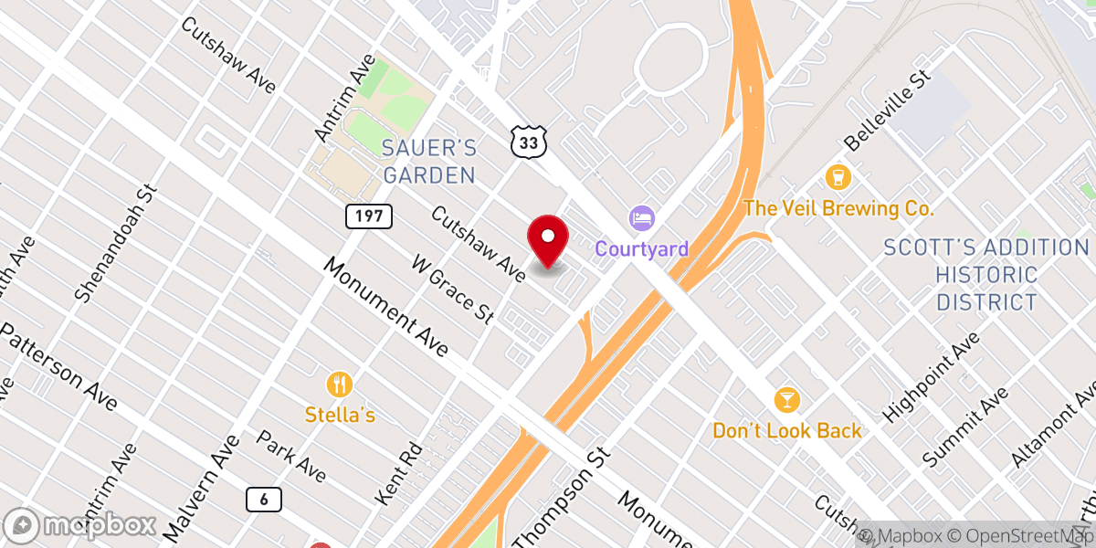Map showing location of Central Chapel