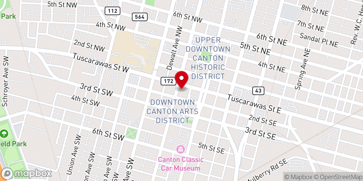 Map showing location of Crossroads United Methodist Church