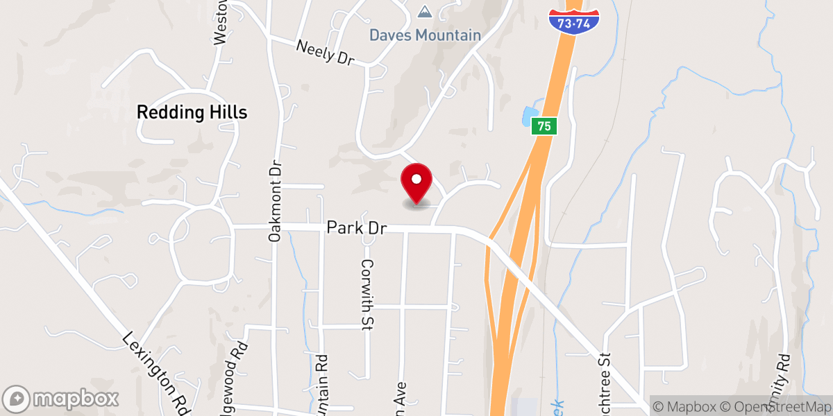 Map showing location of Dogwood Acres Presbyterian Church