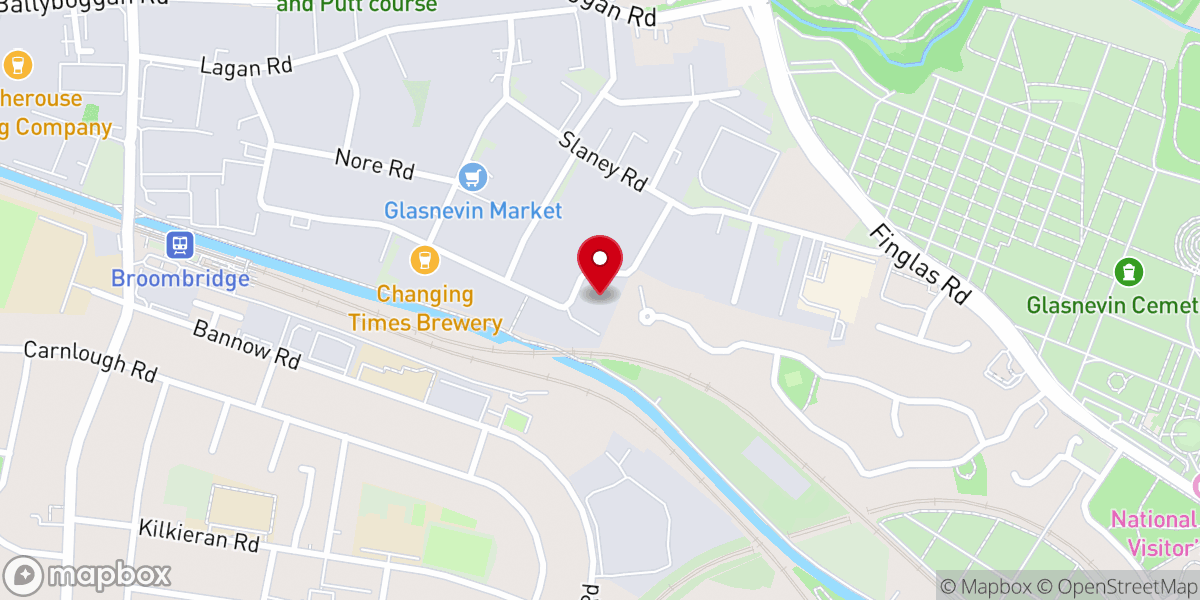 Map showing location of RCCG Open Heavens Dublin