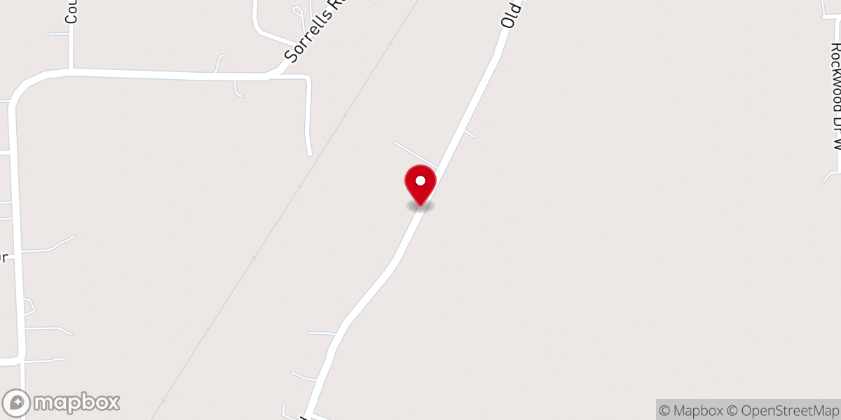 Map showing location of Whispering Pines Cowboy Church