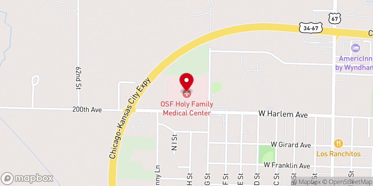 Map showing location of Ann K. Church, MD