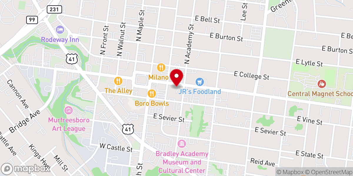 Map showing location of The 214 House