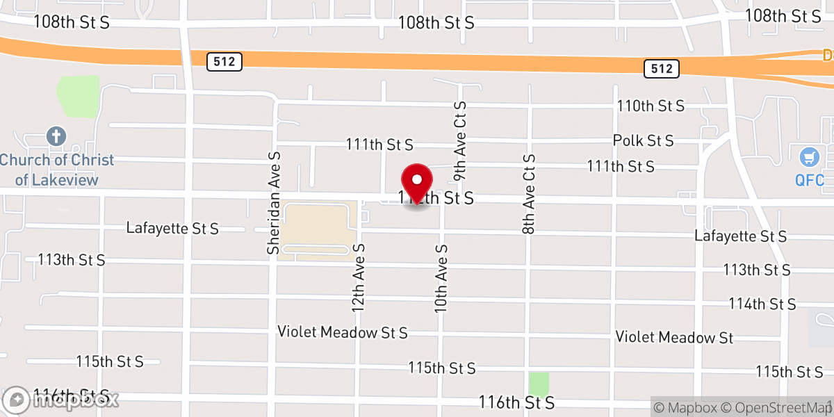 Map showing location of Parkland First Baptist Church