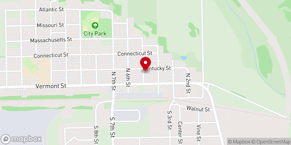 Map showing location of Elwood United Community Church