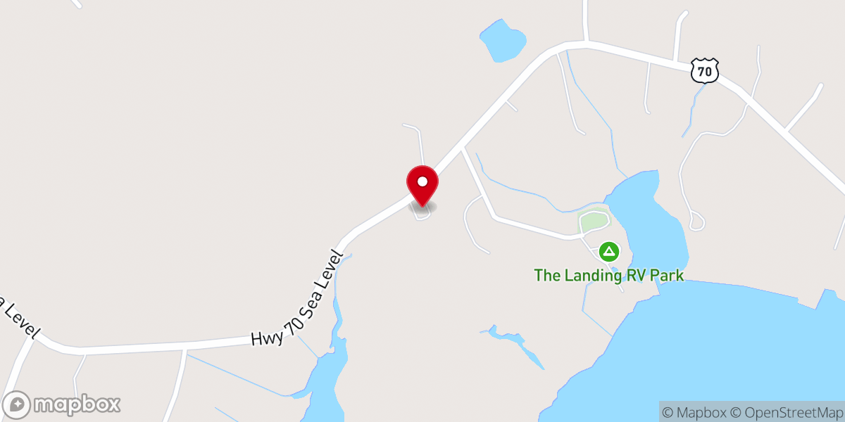Map showing location of Sea Level Missionary Baptist Church