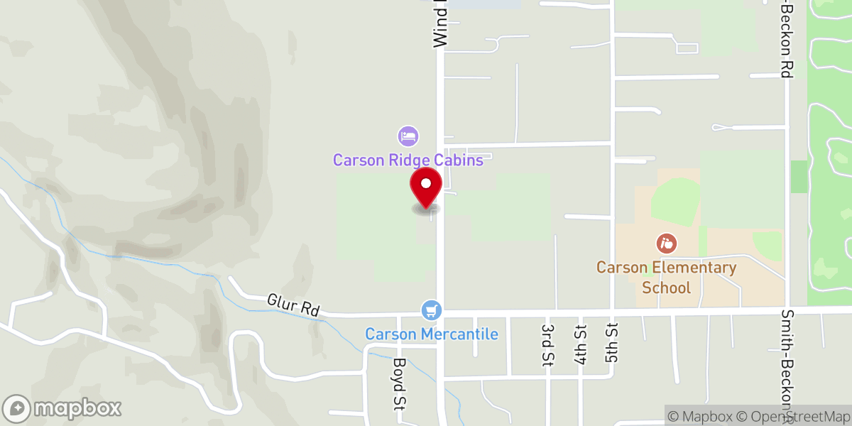 Map showing location of Carson Bible Church
