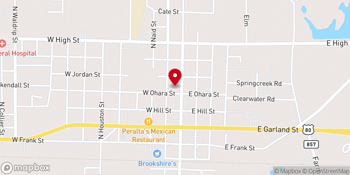 Map showing location of Breaking Bread Community Food Pantry