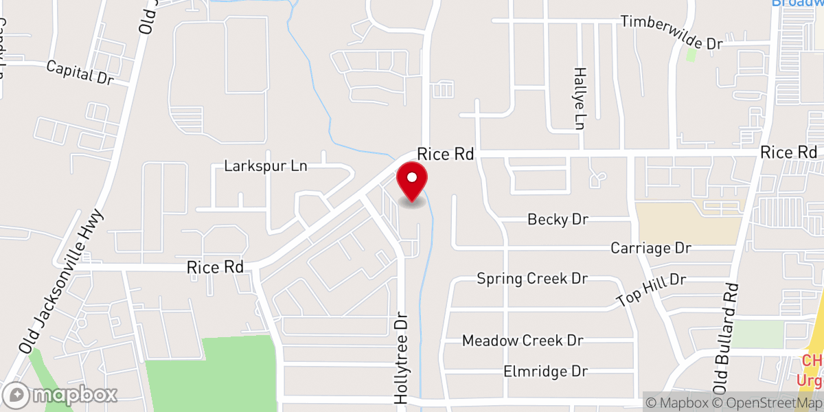 Map showing location of Glenwood Church