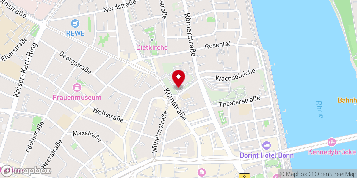 Map showing location of Church of Gemeinschaftspraxis Bonn