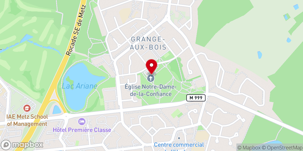 Map showing location of Église de La Grange aux Bois