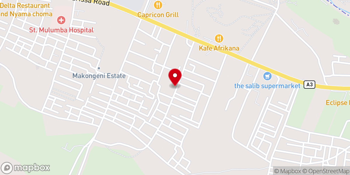 Map showing location of St Mulumba Catholic Church