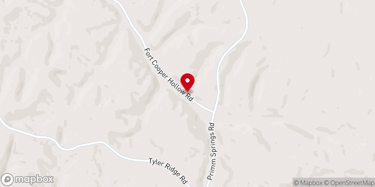 Map showing location of Church of Christ at Fort Cooper