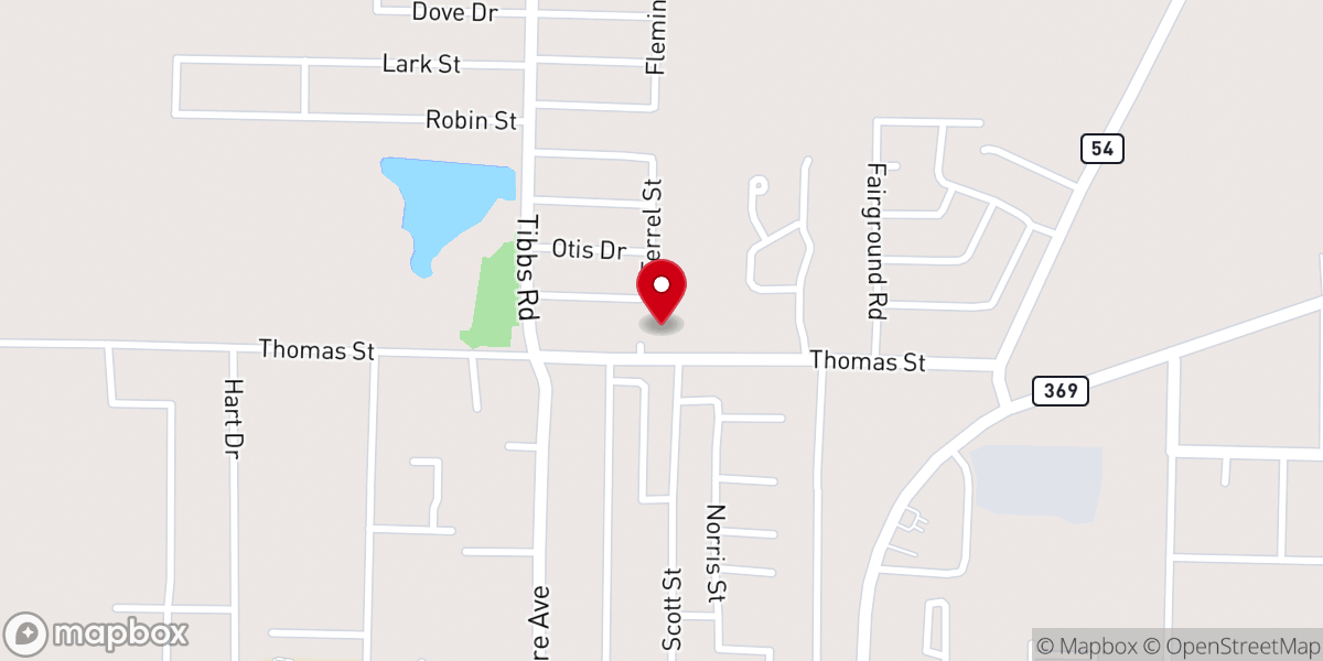 Map showing location of St James Church of God-Christ