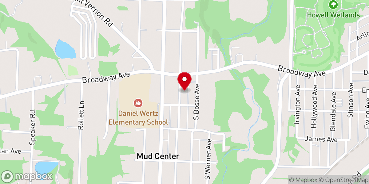 Map showing location of Landmark Baptist Church