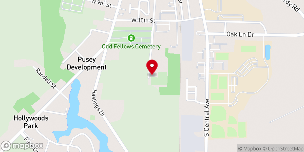Map showing location of St Matthews First Baptist Church