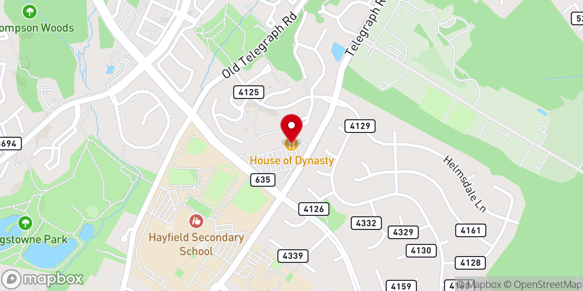 Map showing location of House of Dynasty
