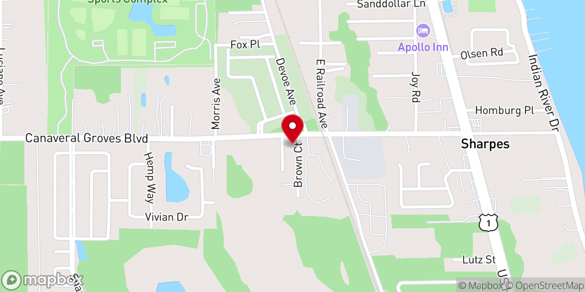 Map showing location of Friendship Missionary Baptist Church