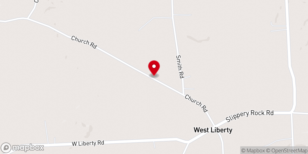 Map showing location of West Liberty United Methodist Church