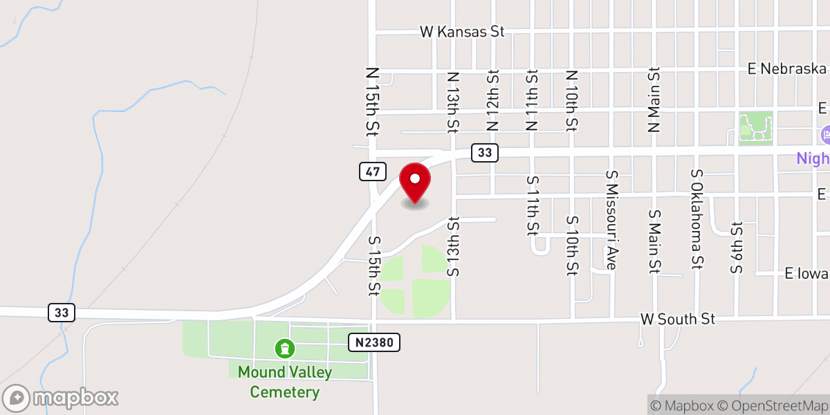 Map showing location of Thomas Cowboy Church Rodeo Arena