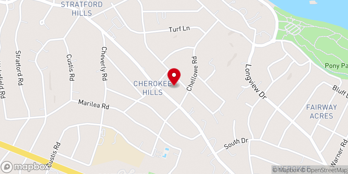 Map showing location of Community Baptist Church