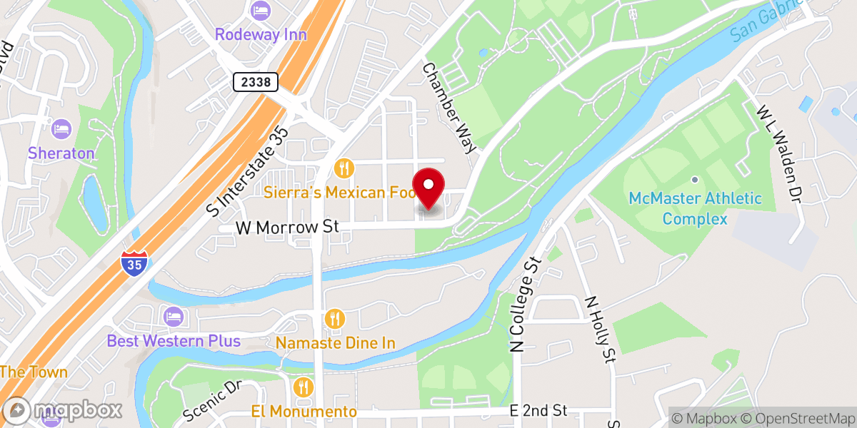 Map showing location of Hope Family Fellowship