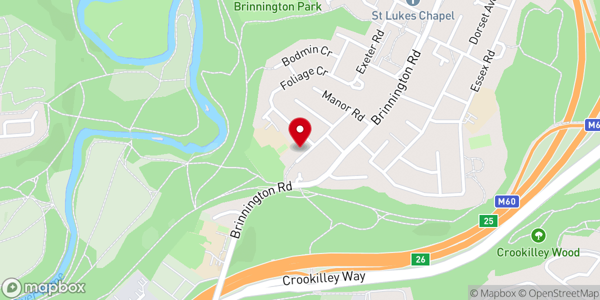 Map showing location of Saint Bernadette's Reformed Catholic Church