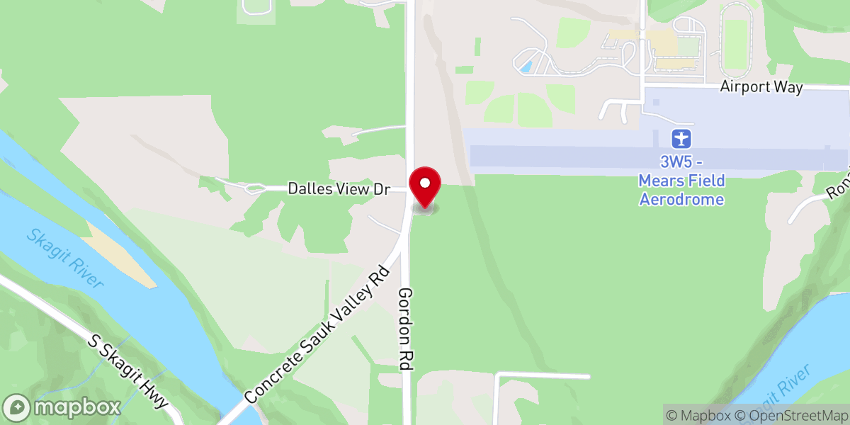 Map showing location of Concrete Indian Shaker Church