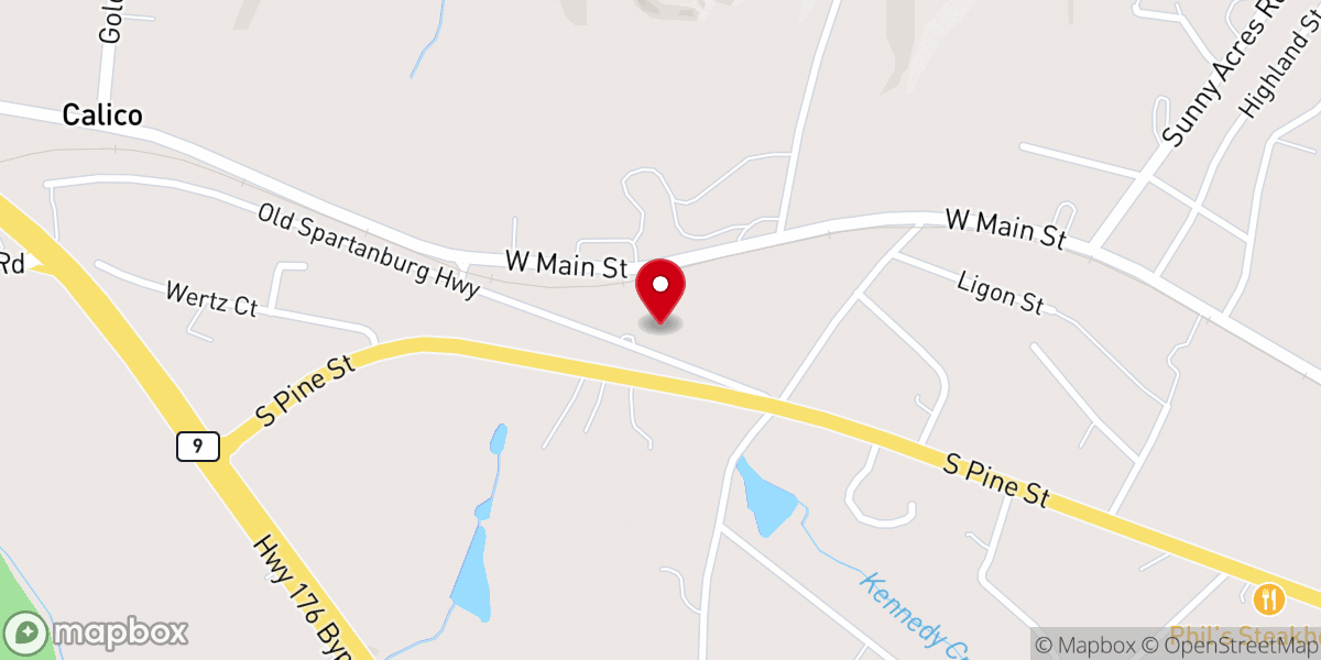 Map showing location of Morning Star Baptist Church