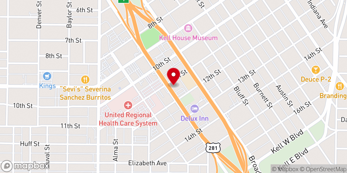 Map showing location of St Paul Lutheran Church
