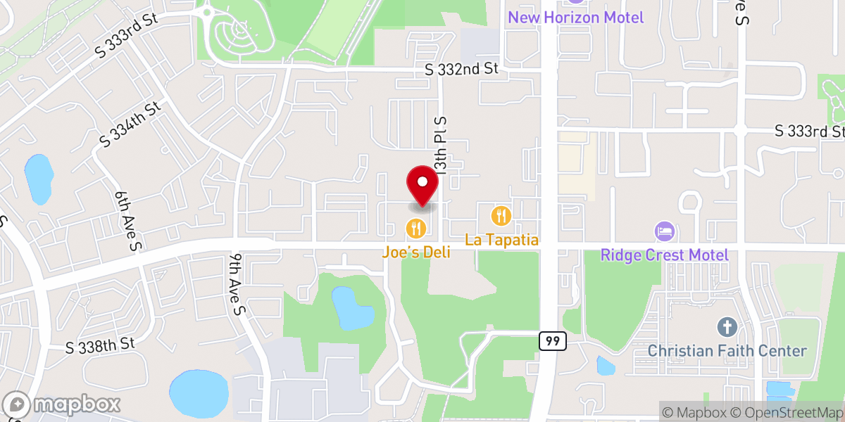 Map showing location of Federal Way Day Center