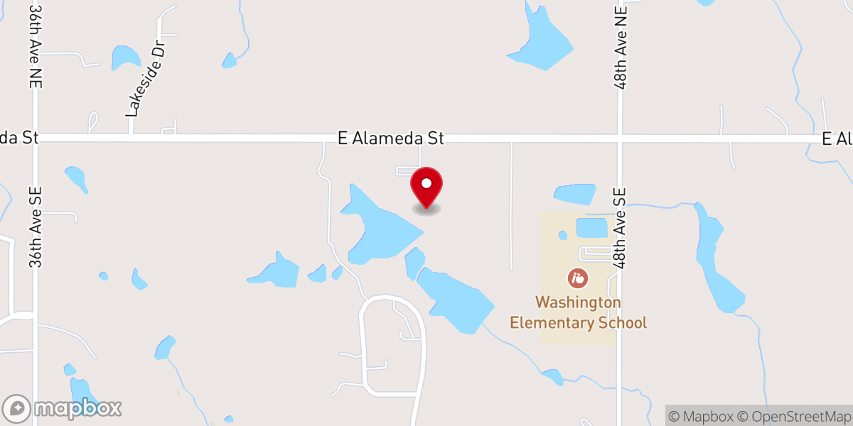 Map showing location of Lakeside Family Church
