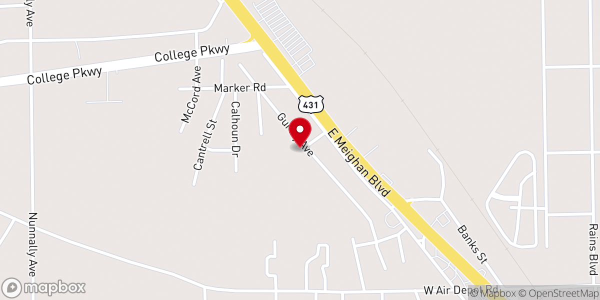 Map showing location of Christ Evangelistic Church