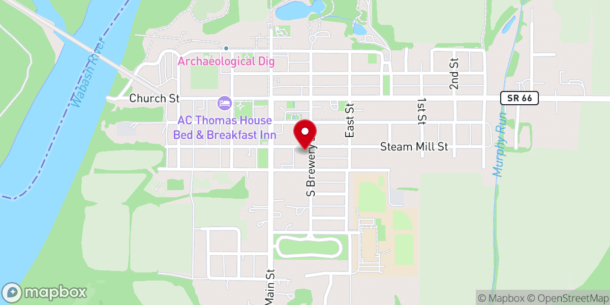 Map showing location of Harmony Chapel