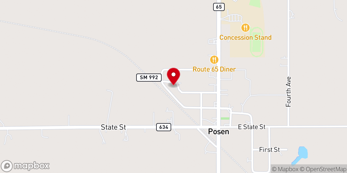 Map showing location of VFW Post 7804