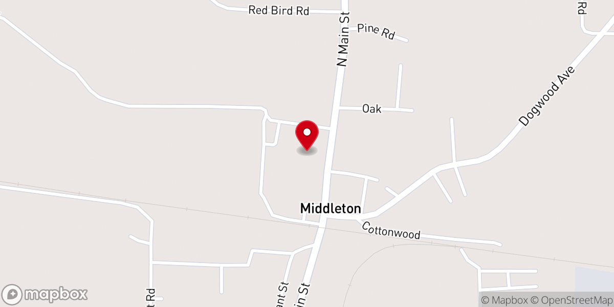 Map showing location of Calvary Baptist Church