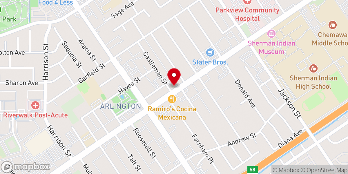 Map showing location of Arlington United Methodist Church