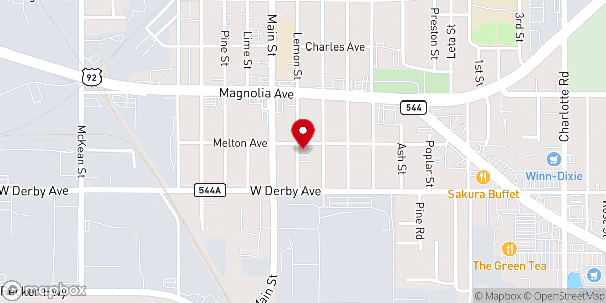 Map showing location of Central Assembly of God
