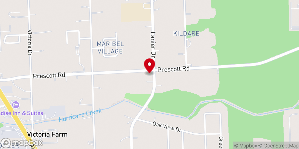Map showing location of District Six Fire Department