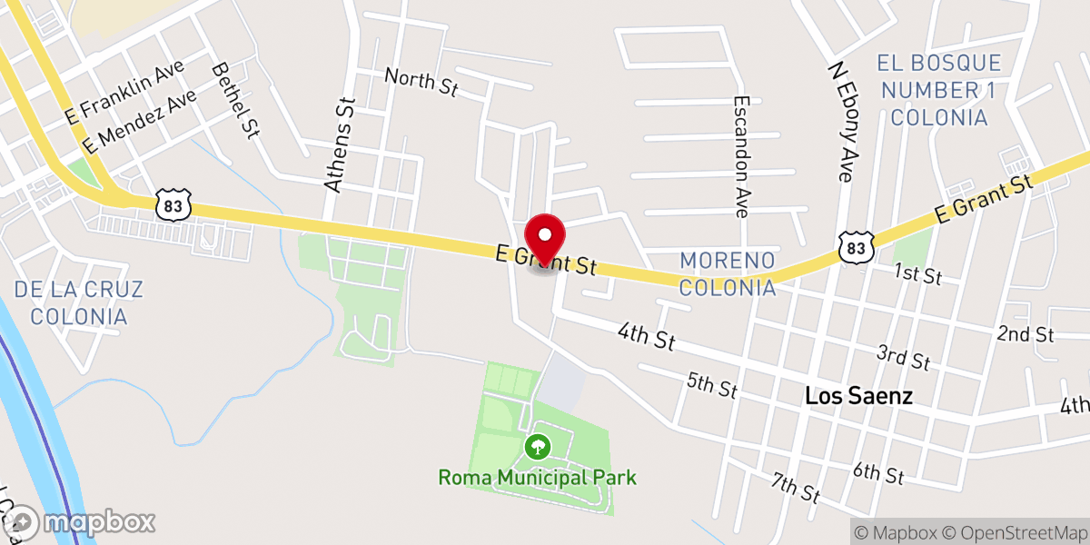 Map showing location of MINV Church