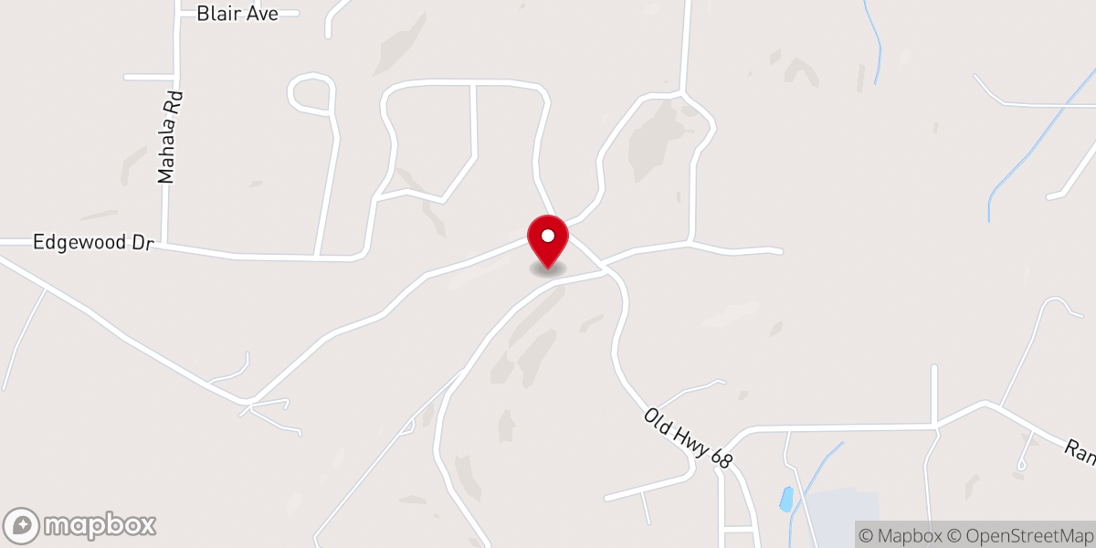 Map showing location of CrossRoad Baptist Church