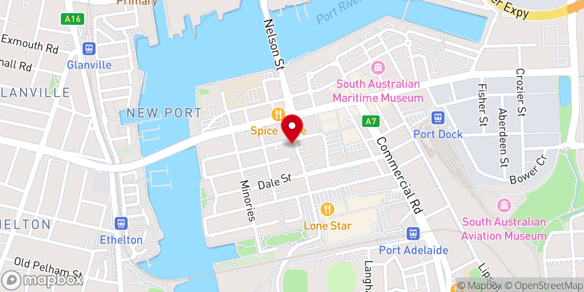 Map showing location of Anchor Church Port Adelaide