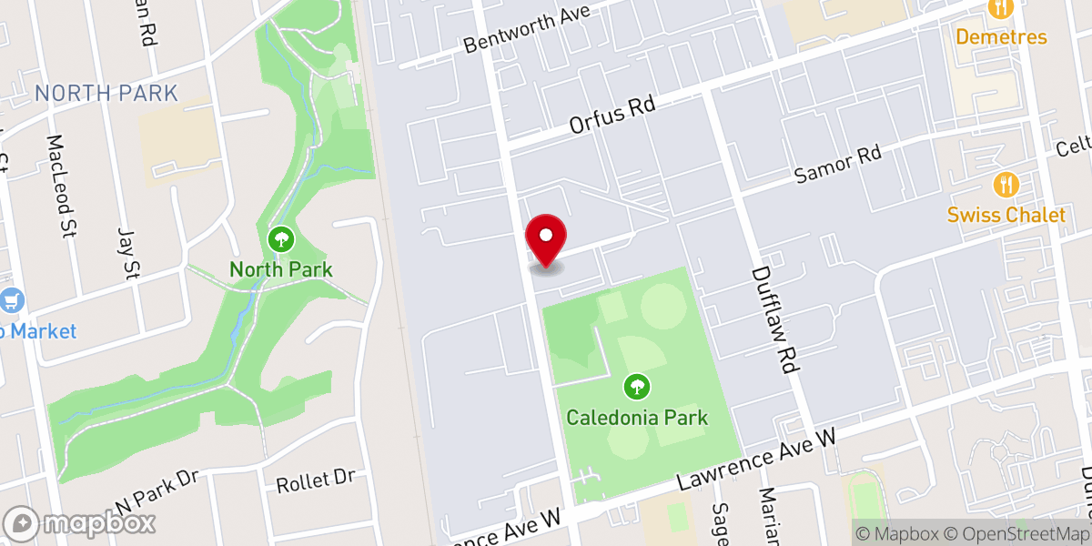 Map showing location of Bethlehem United Church Apostolic - Toronto