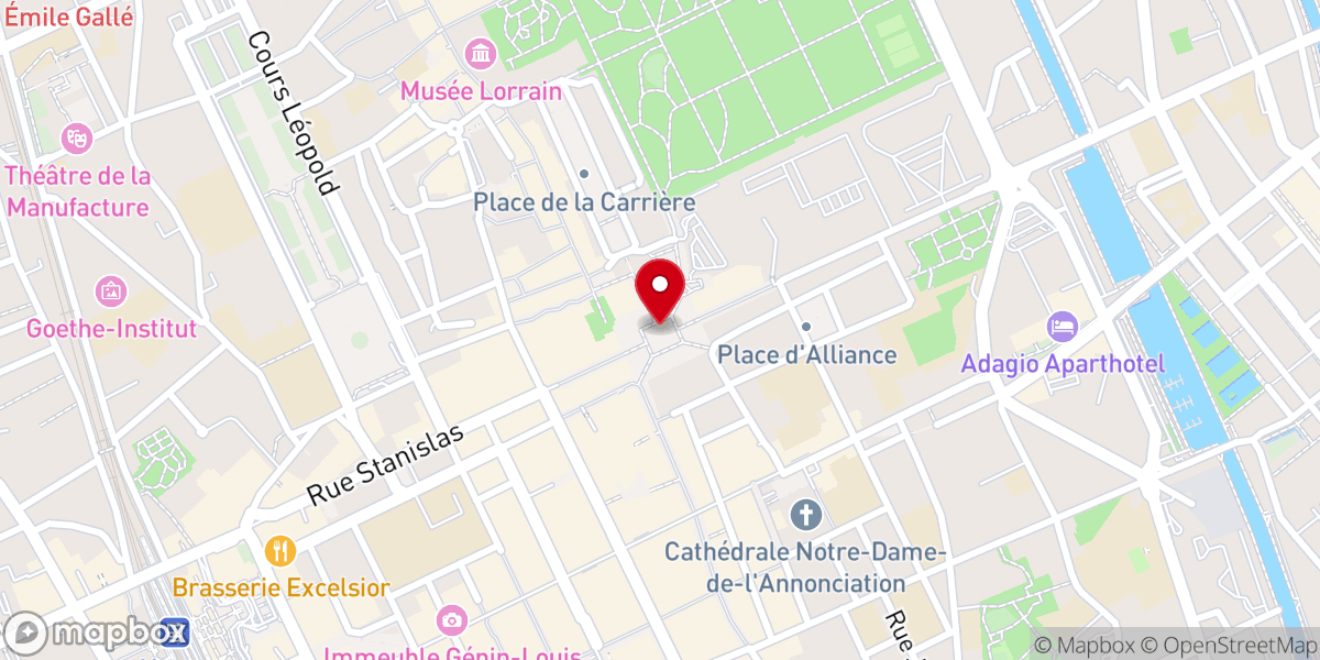 Map showing location of Place Stanislas