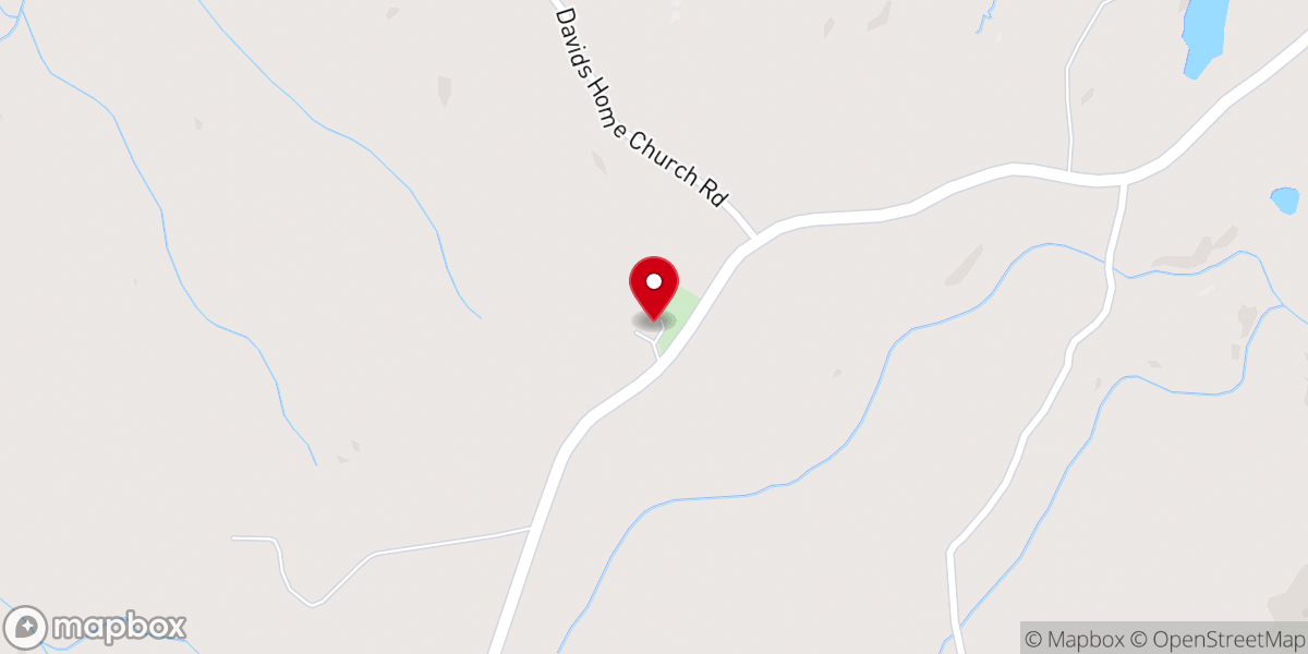 Map showing location of Oak Grove Baptist Church