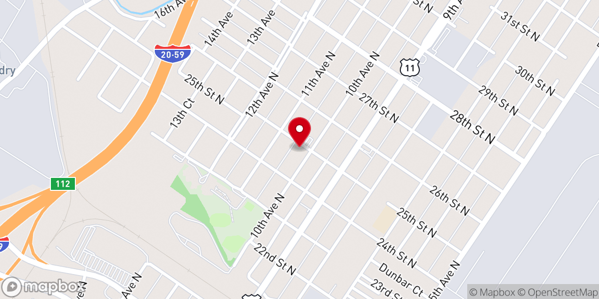 Map showing location of New Jerusalem Baptist Church