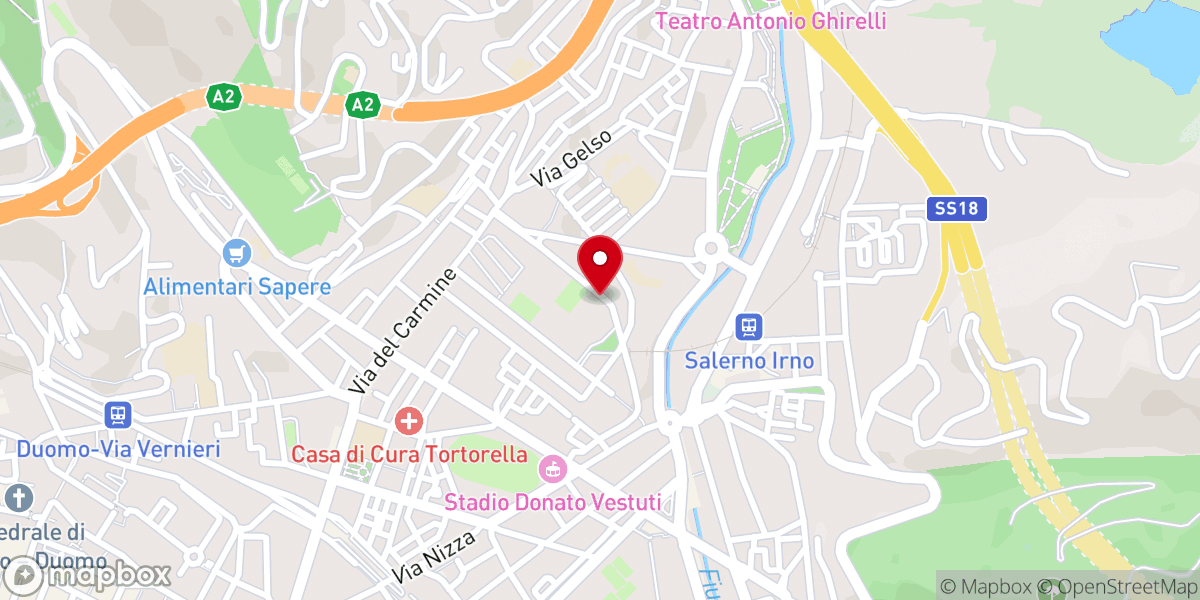 Map showing location of Oratorio don Bosco Salesiani Salerno