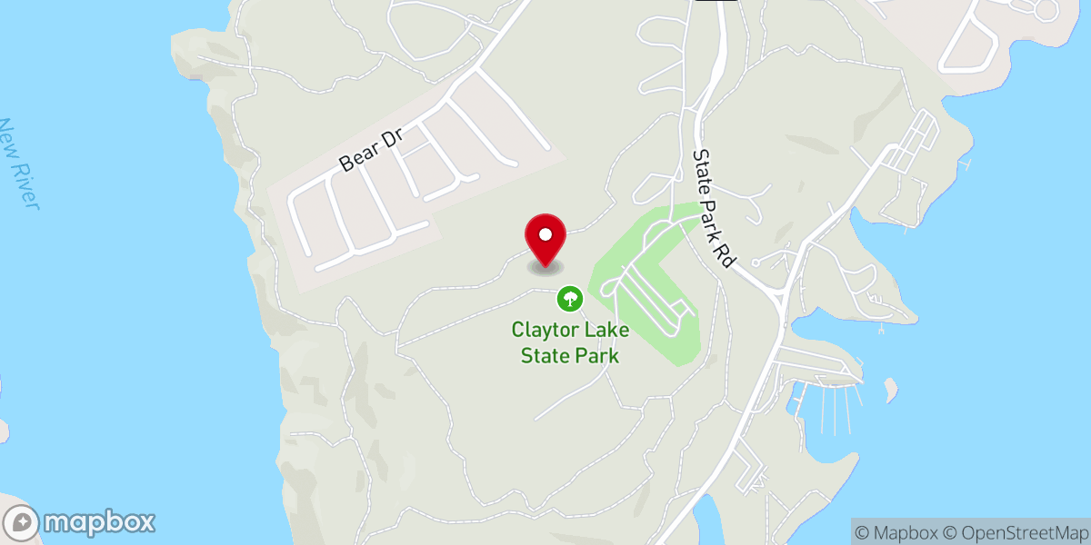 Map showing location of Claytor Lake State Park