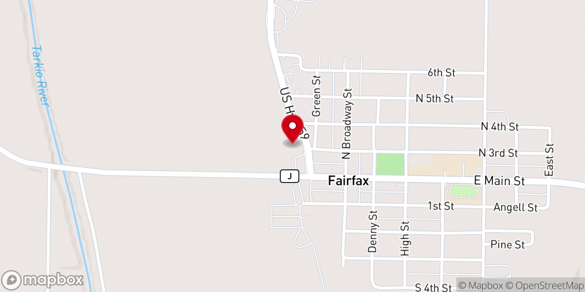 Map showing location of Fairfax Community Room