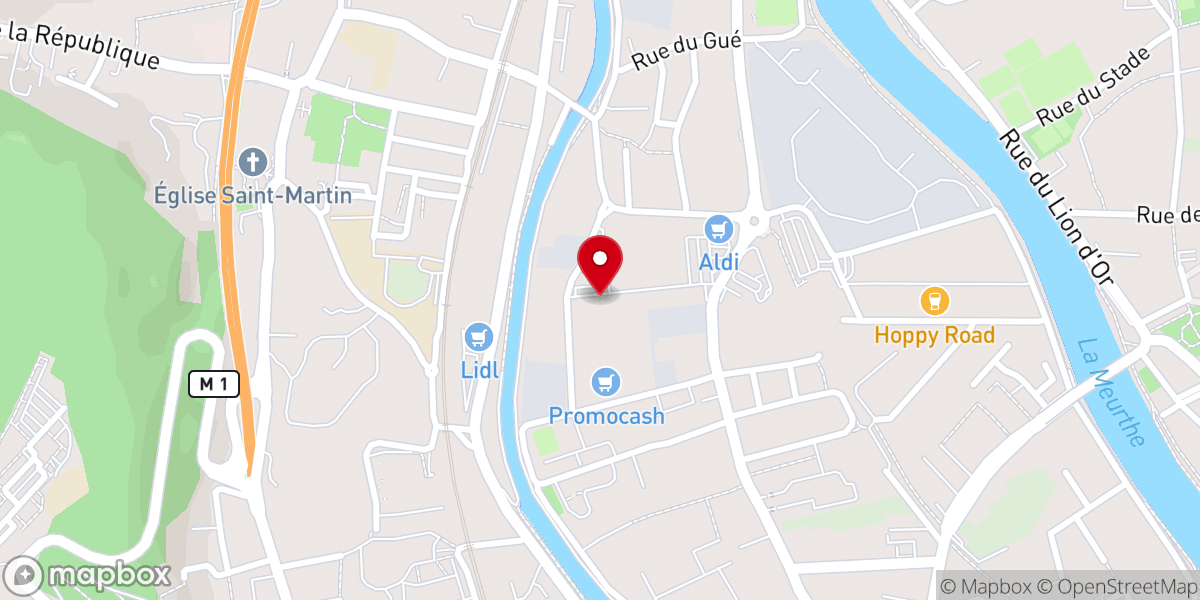 Map showing location of Église évangélique